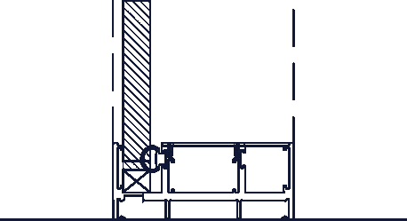 Section drawing: clean line, offset