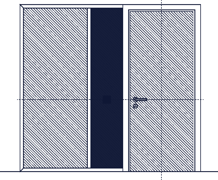Section drawing: glazed