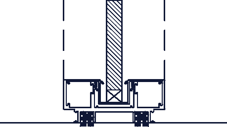 Section drawing: shadow line, centred