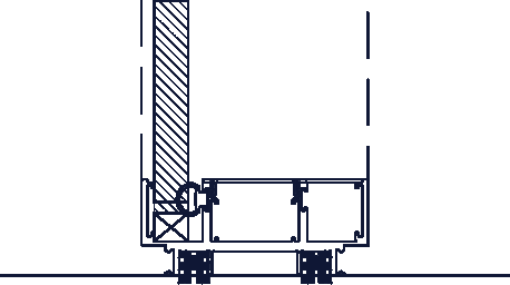 Section drawing: shadow line, offset