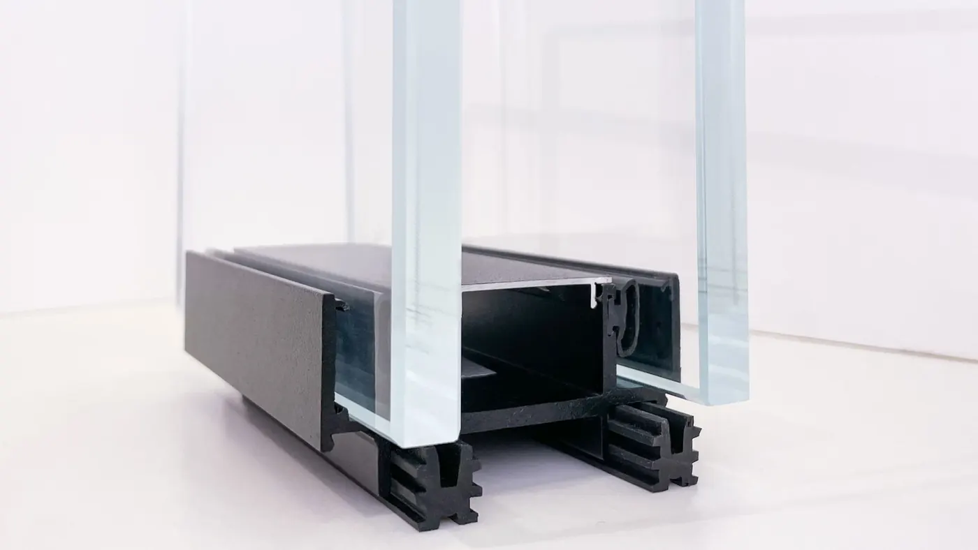 Double glaze profile, side view